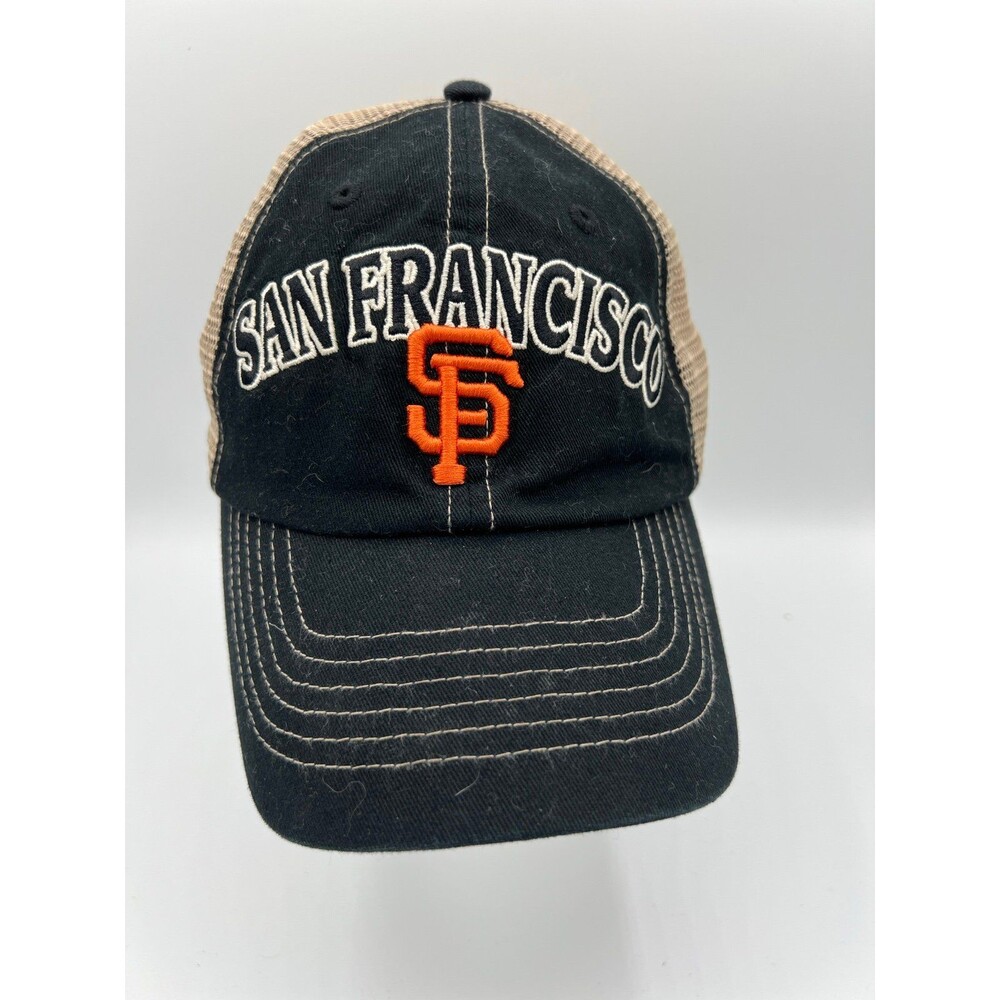 Fan Favorite San Francisco Giants Aliquippa Trucker Snapback Hat - Black / Tan